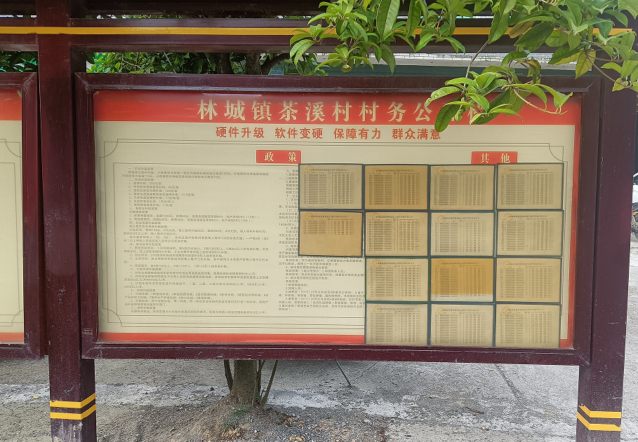 茶溪村耕地补贴公示