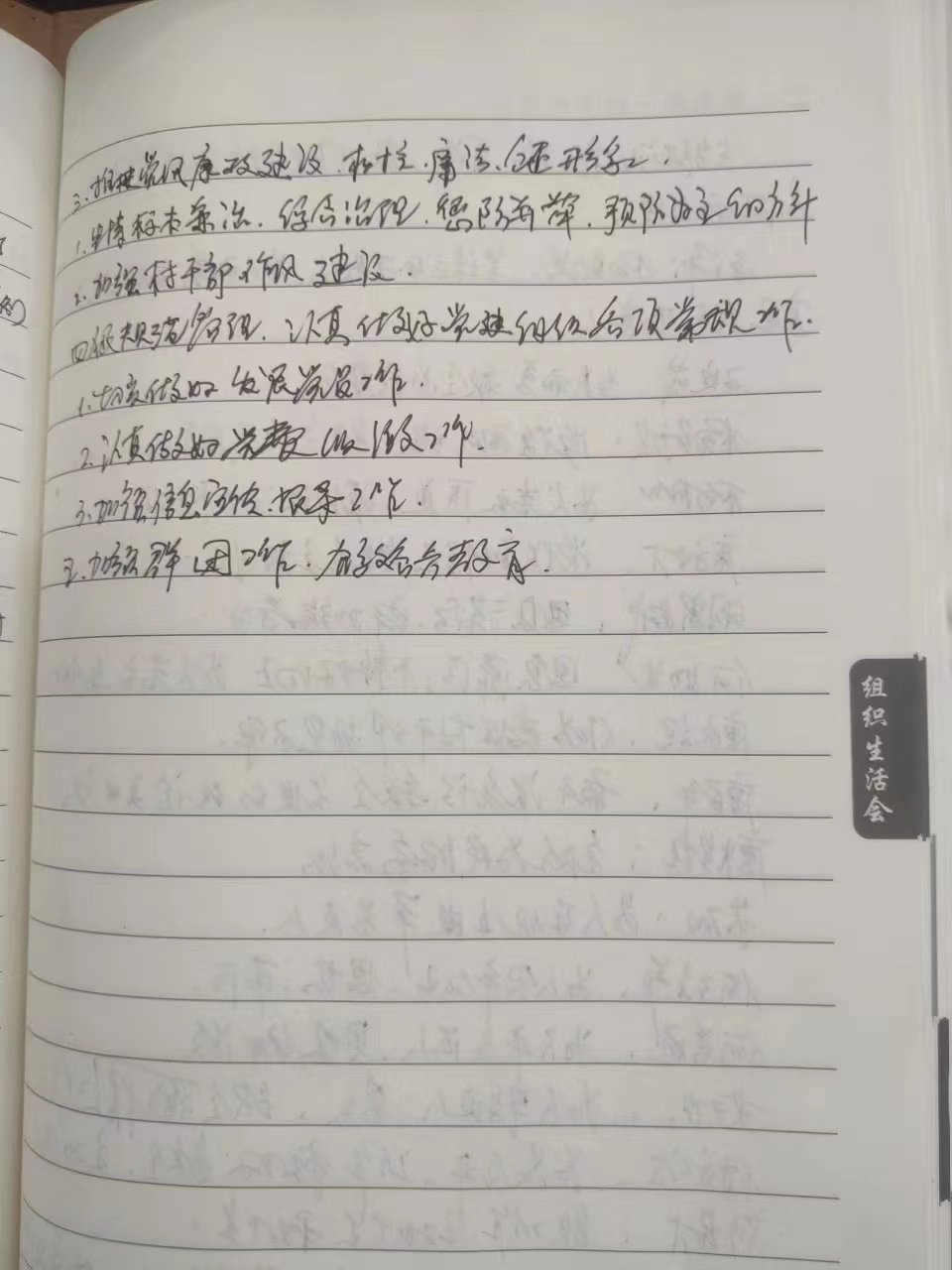 茶溪村组织生活会
